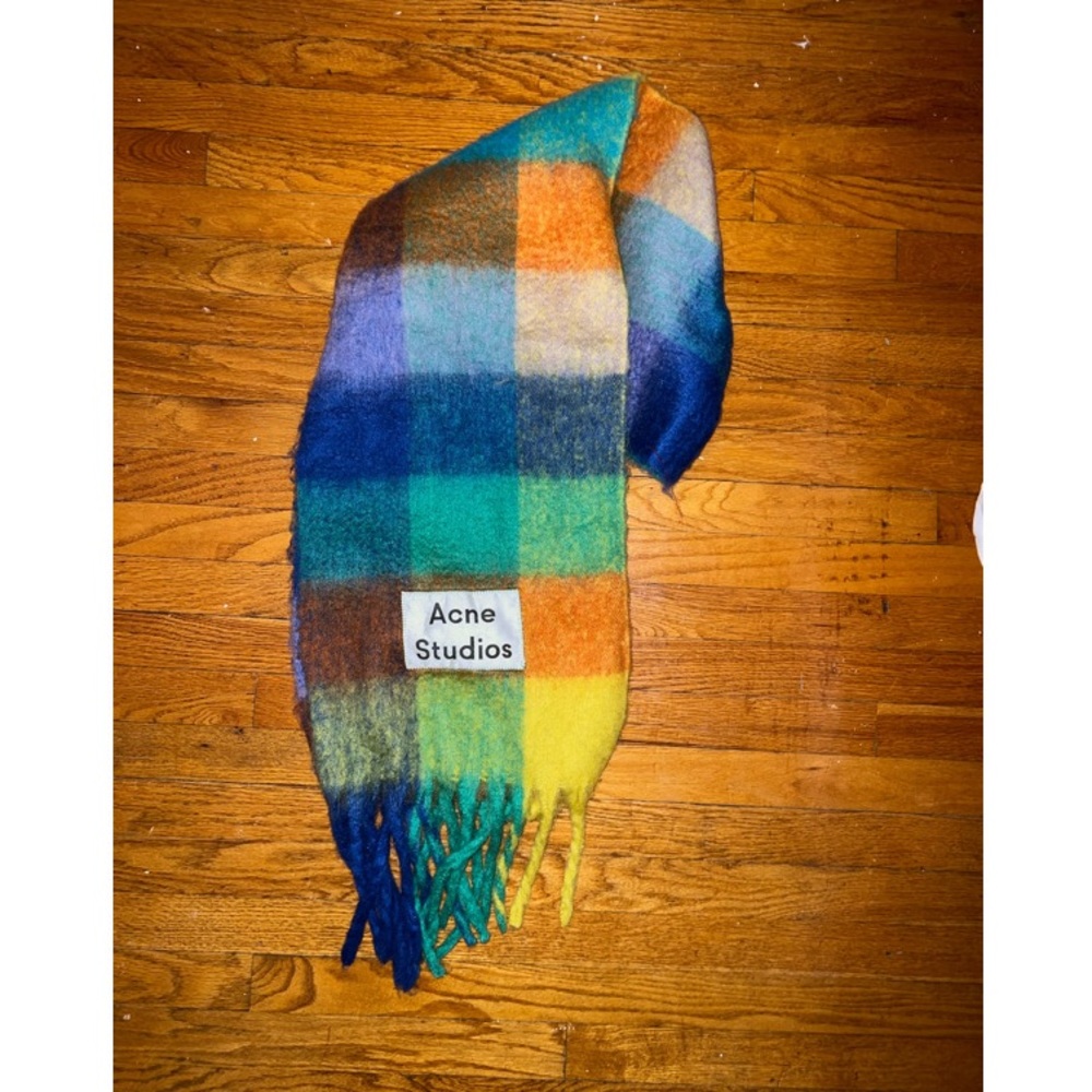Acne Studios Multicolor Plaid Scarf - Picture 5 of 5
